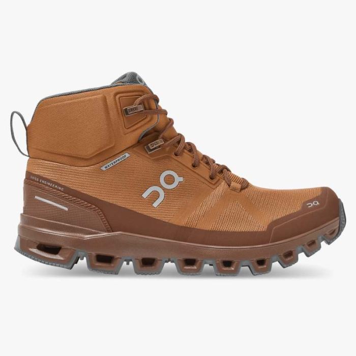 On Cloud Shoes Canada Women's Cloudrock Waterproof-Pecan | Rock