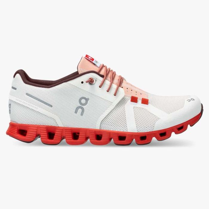 On Cloud Shoes Canada Women's Cloud Swiss Olympic-Red | White - Click Image to Close