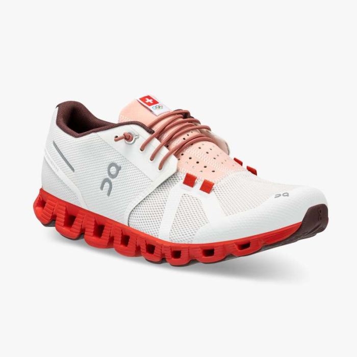 On Cloud Shoes Canada Women's Cloud Swiss Olympic-Red | White