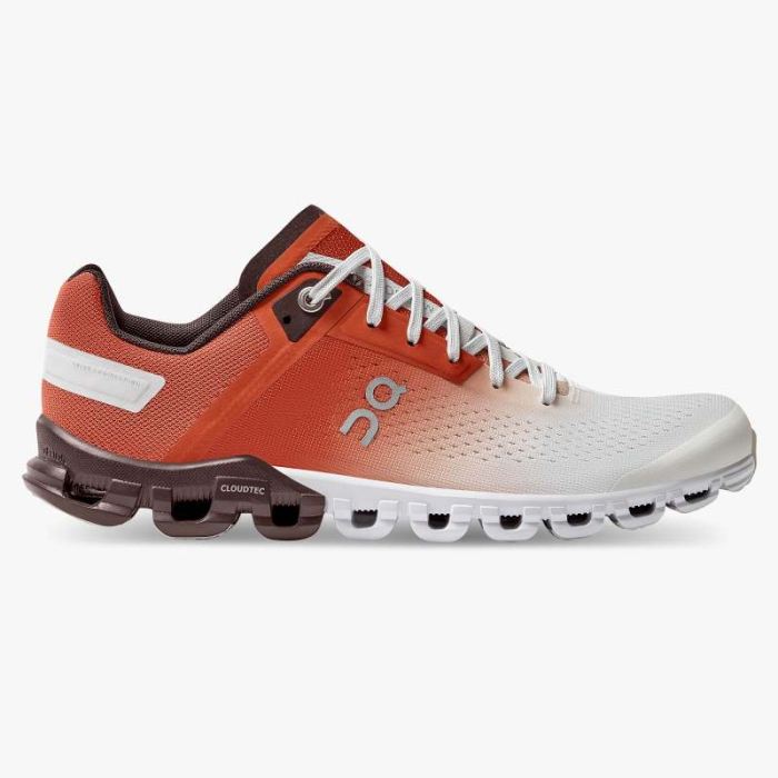 On Cloud Shoes Canada Women's Cloudflow-Rust | White