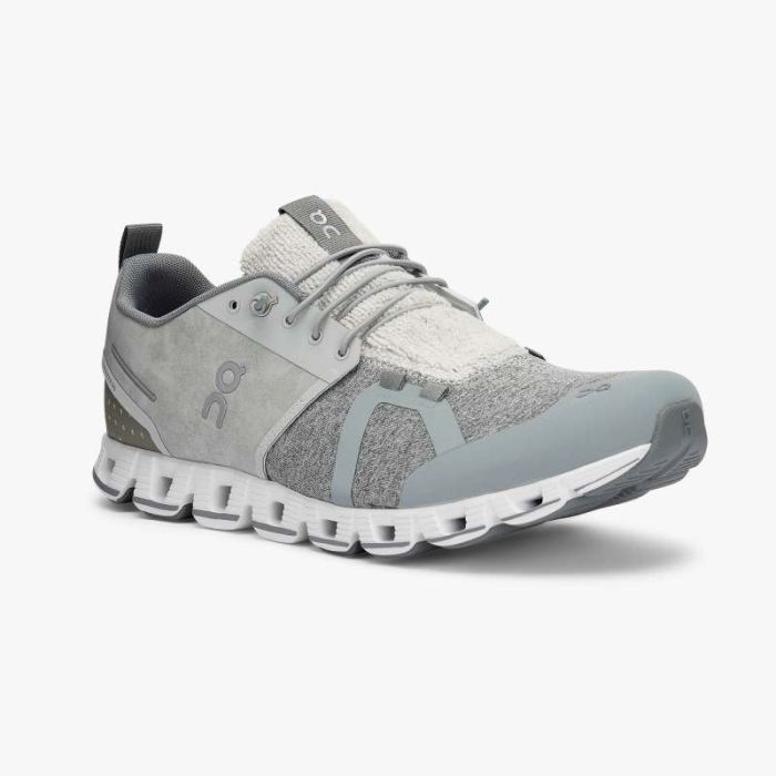 On Cloud Shoes Canada Men's Cloud Terry-Silver - Click Image to Close