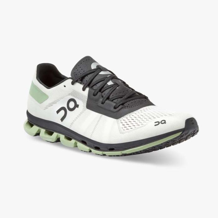 On Cloud Shoes Canada Men's Cloudflash-White | Black - Click Image to Close