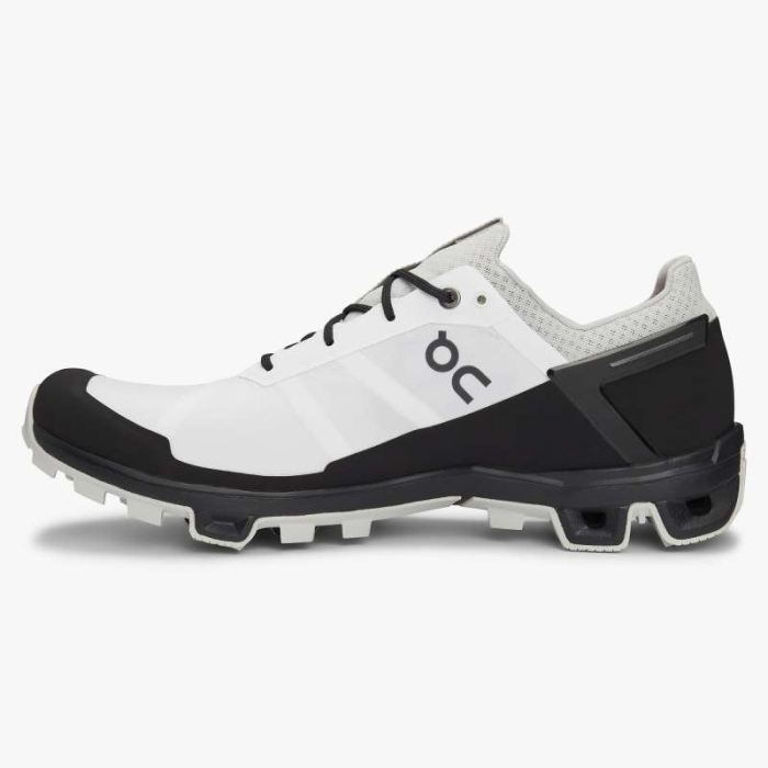 On Cloud Shoes Canada Men's Cloudventure Peak-White | Black - Click Image to Close