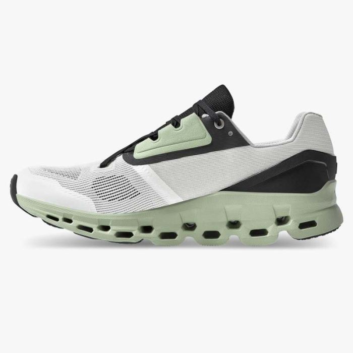 On Cloud Shoes Canada Men's Cloudstratus-White | Black - Click Image to Close
