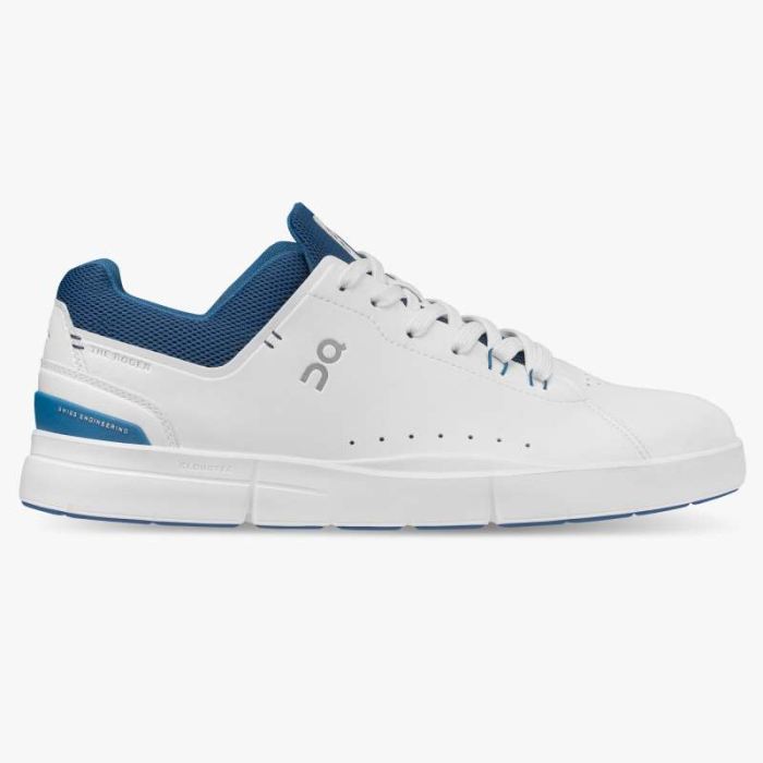 On Cloud Shoes Canada Men's THE ROGER Advantage-White | Cobalt - Click Image to Close