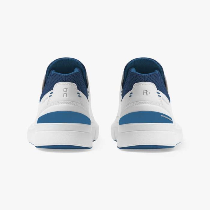 On Cloud Shoes Canada Men's THE ROGER Advantage-White | Cobalt - Click Image to Close