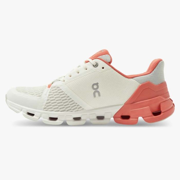 On Cloud Shoes Canada Men's Cloudflyer-White | Coral - Click Image to Close