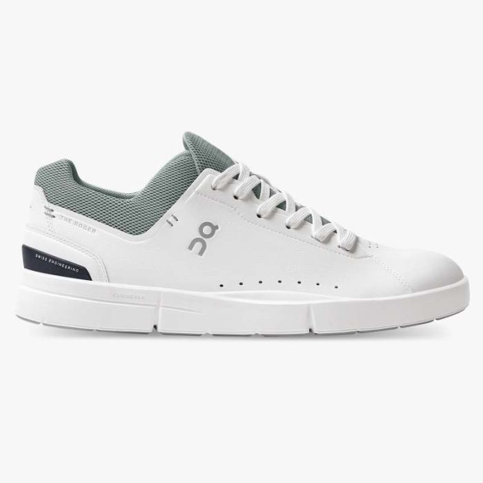 On Cloud Shoes Canada Men's THE ROGER Advantage-White | Eucalypt - Click Image to Close