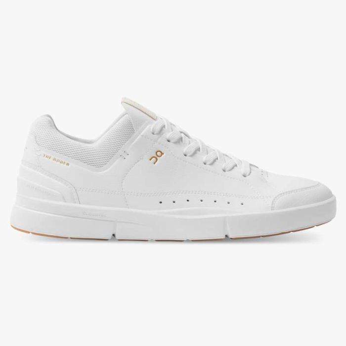 On Cloud Shoes Canada Men's THE ROGER Centre Court-White | Gum - Click Image to Close