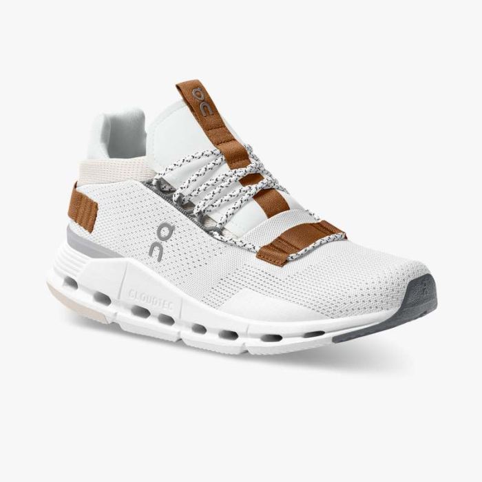 On Cloud Shoes Canada Men's Cloudnova-White | Pearl - Click Image to Close