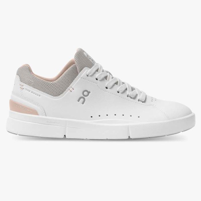 On Cloud Shoes Canada Women's THE ROGER Advantage-White | Rose - Click Image to Close