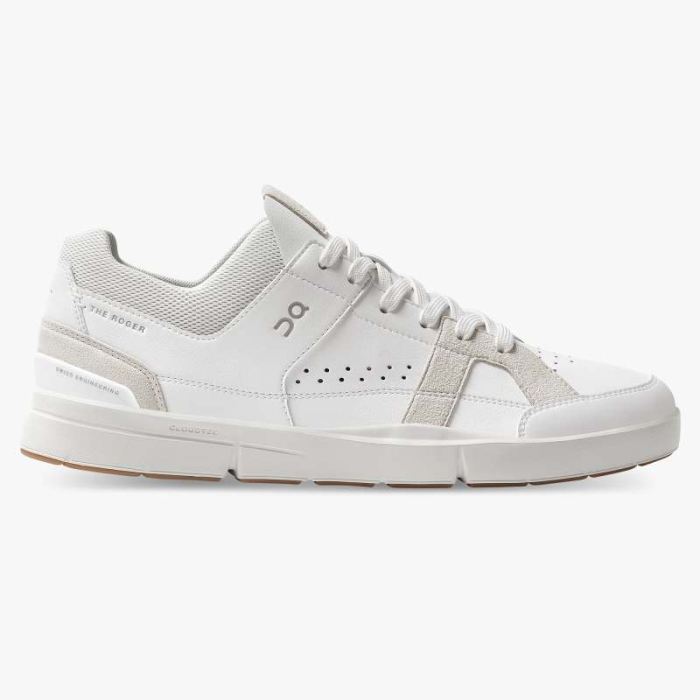 On Cloud Shoes Canada Men's THE ROGER Clubhouse-White | Sand - Click Image to Close