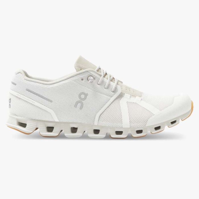 On Cloud Shoes Canada Men's Cloud-White | Sand - Click Image to Close